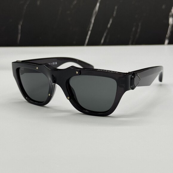 NEW BURBERRY BE4445U 4112/87 BLACK UNISEX SUNGLASSES BURBERRY BE4445U 411287